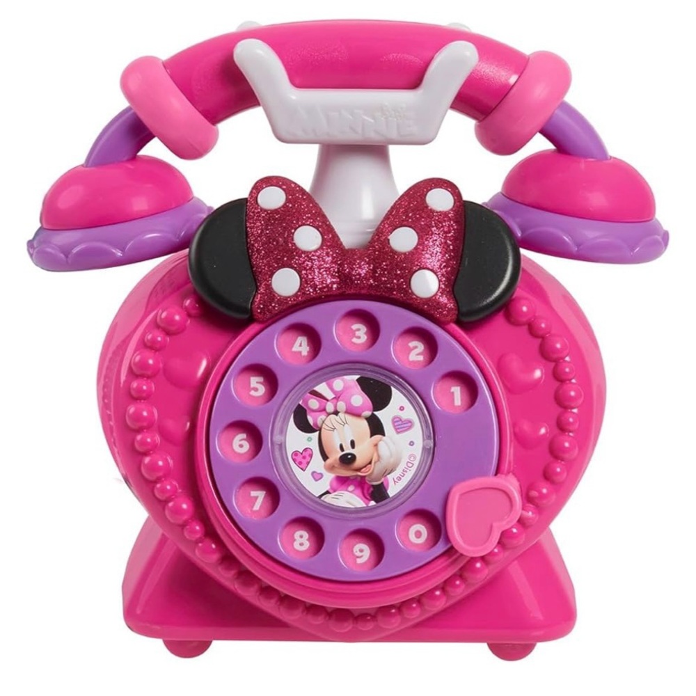 Junior Minnie Mouse Ring Me Rotary Pretend Play Phone with Lights Sounds